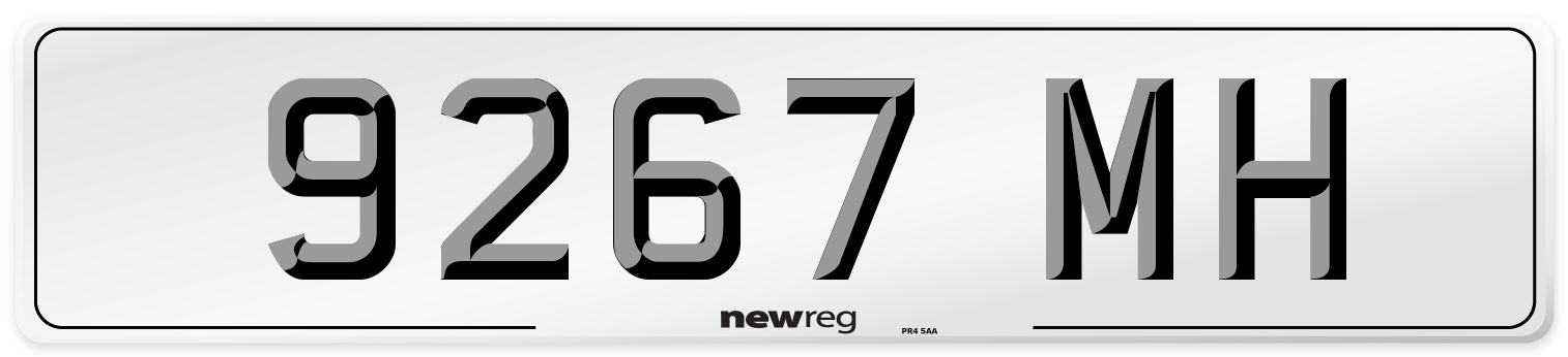 9267 MH Number Plate from New Reg